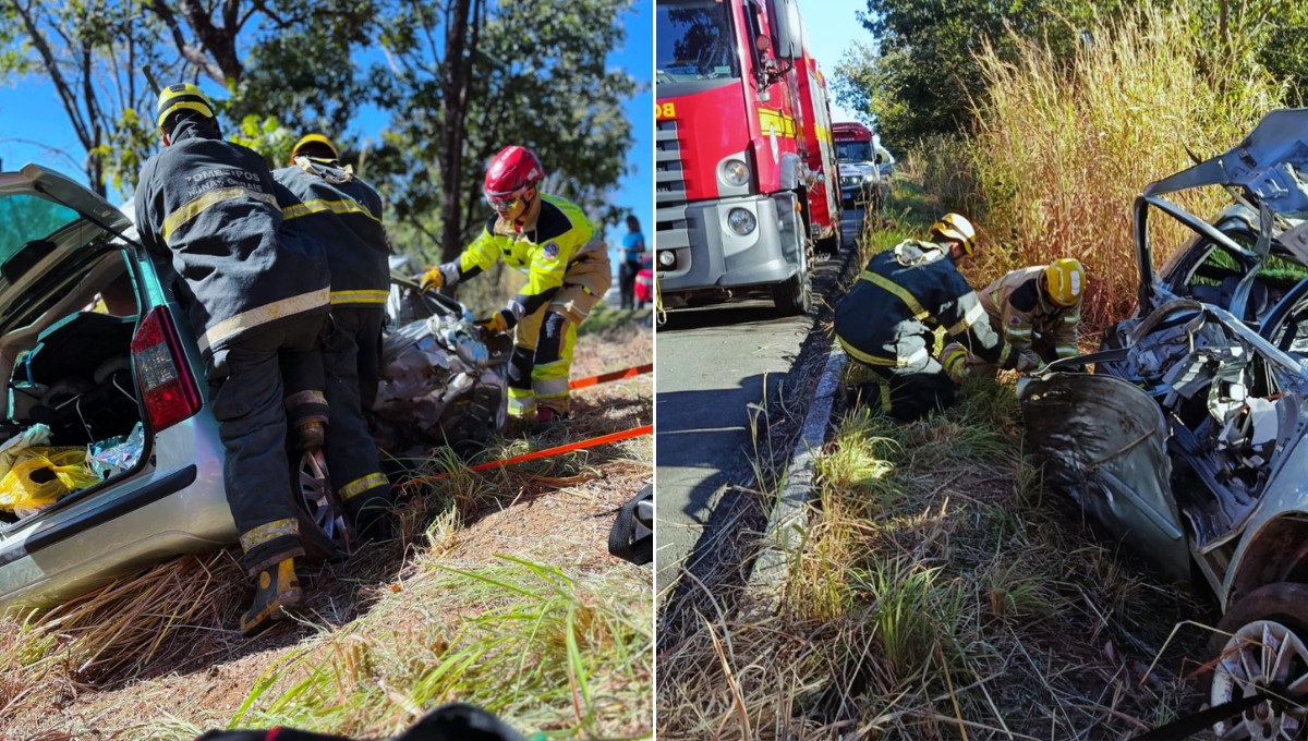 Acidente na BR-365 em Várzea da Palma deixa adolescente e criança mortos