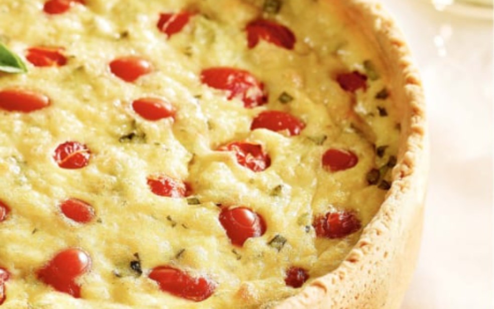 Quiche de palmito com tomate cereja  Foto: Divulgao cardpio/Joo Lucas