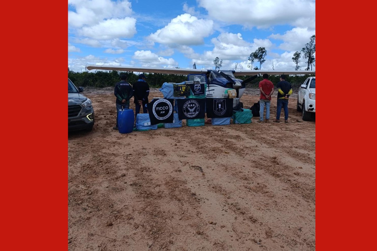 VÍDEO: avião com 450 kg de cocaína é interceptado após decolagem em MT