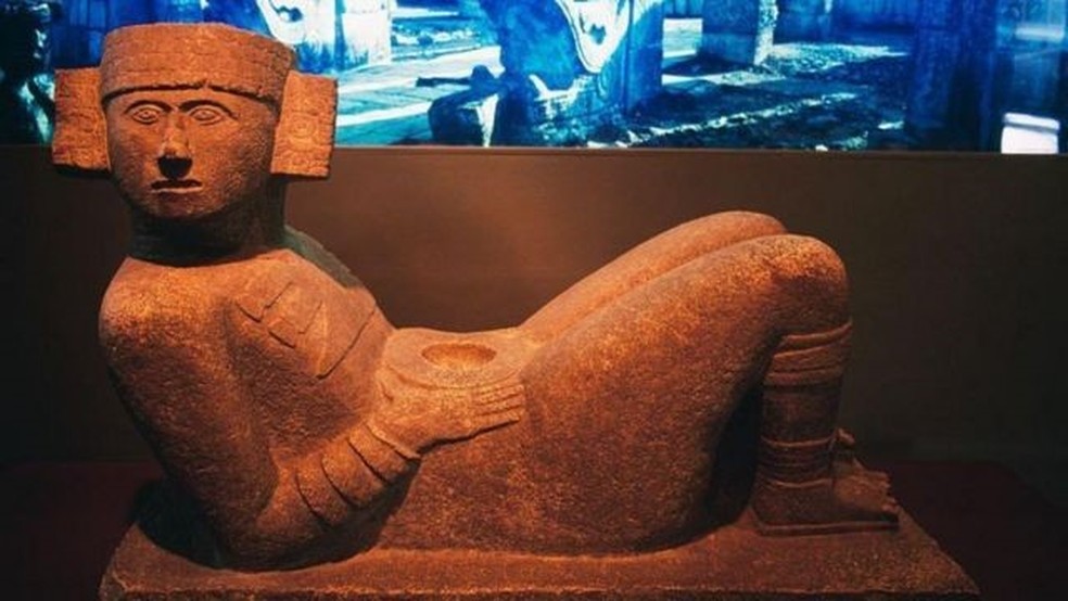O chac mool encontrado em Chichén Itzá é o mais conhecido desse tipo de escultura — Foto: Getty Images/Via BBC