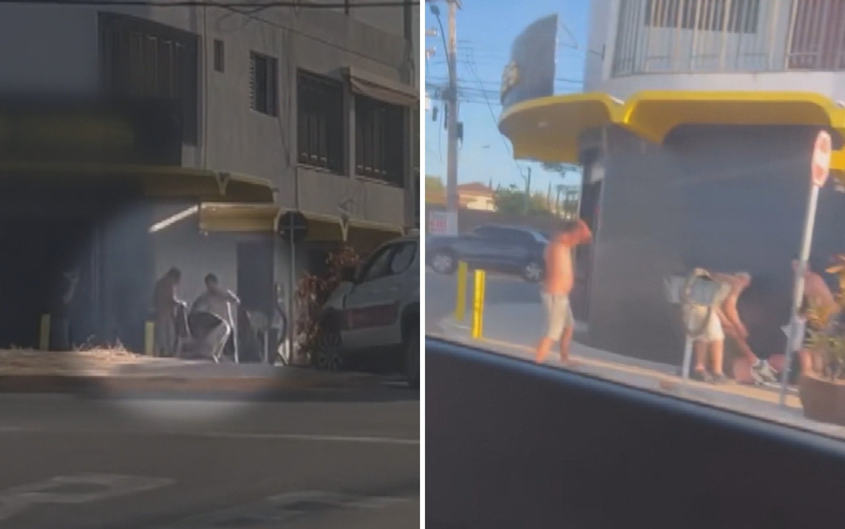 Vídeo mostra desespero durante ataque de abelhas que interditou rua em cidade de Goiás 