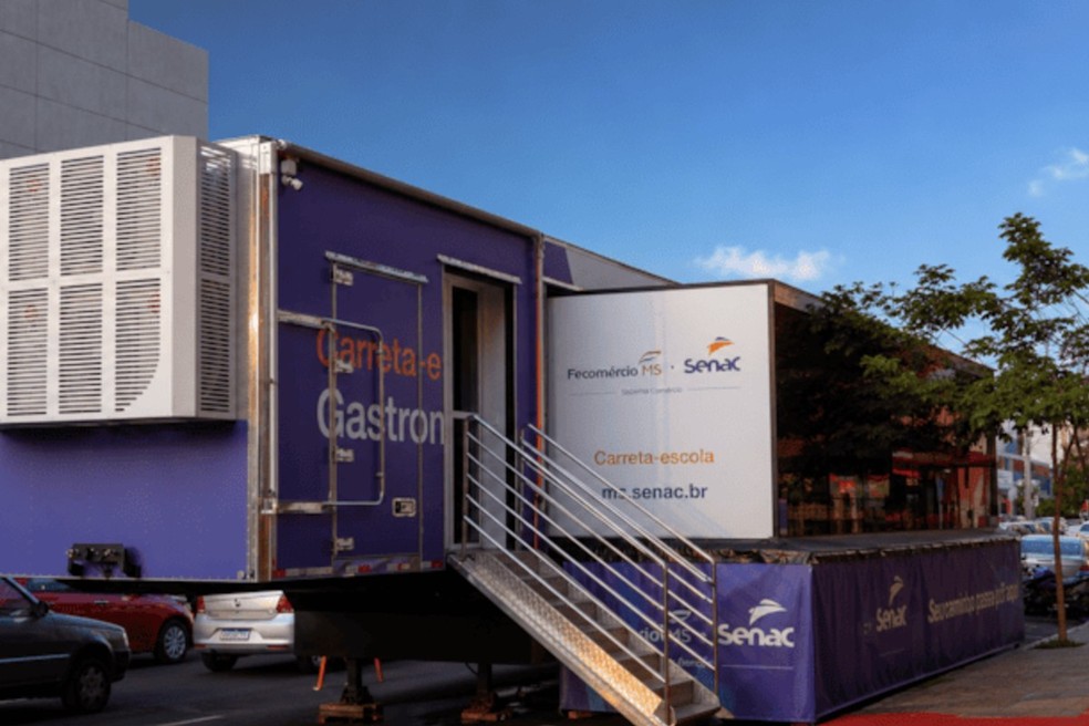 Carreta do Senac, em Campo Grande. — Foto: Senac-MS/Reprodução