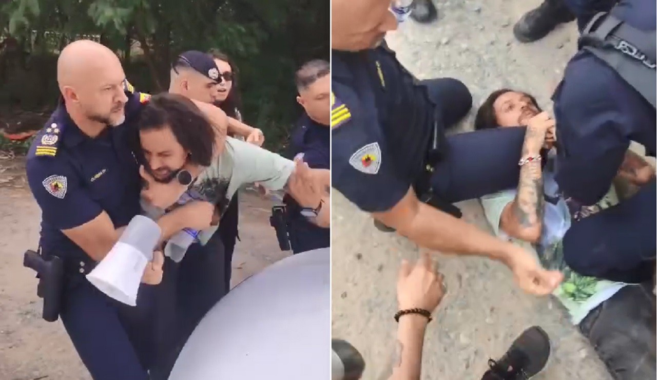 VÍDEO: ativista recebe ‘mata-leão’ de GCM durante protesto em Sorocaba