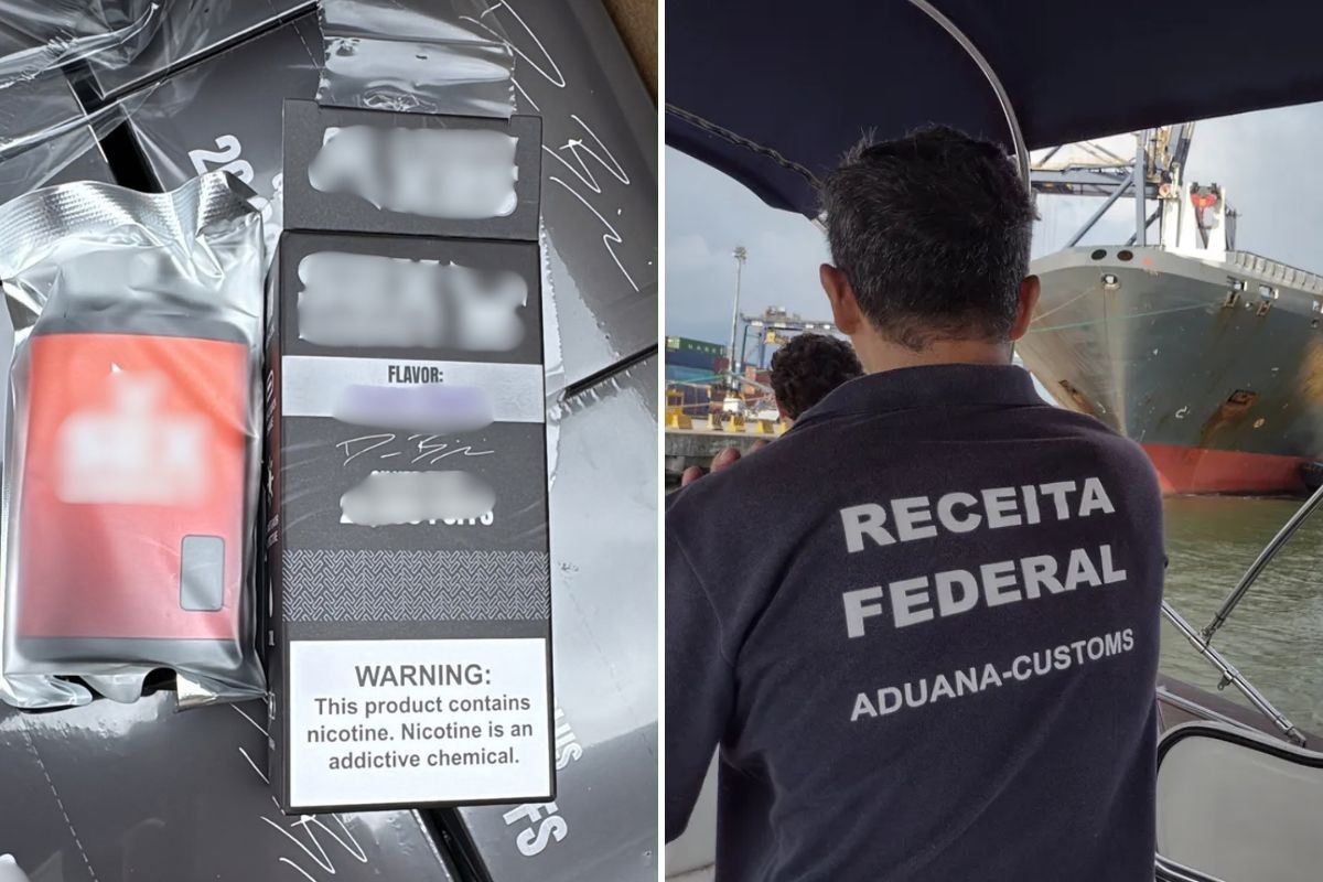 Receita Federal apreende cerca de 200 mil cigarros eletrônicos ilegais no Porto de Santos