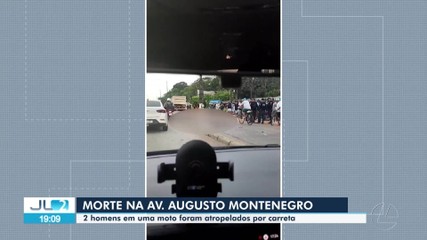 Dois homens são mortos após serem atingidos por uma carreta na av. Augusto Montenegro