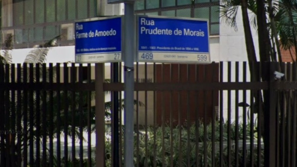 Rua Prudente de Moraes, Ipanema, Zona Sul do Rio — Foto: Reprodução Google Maps