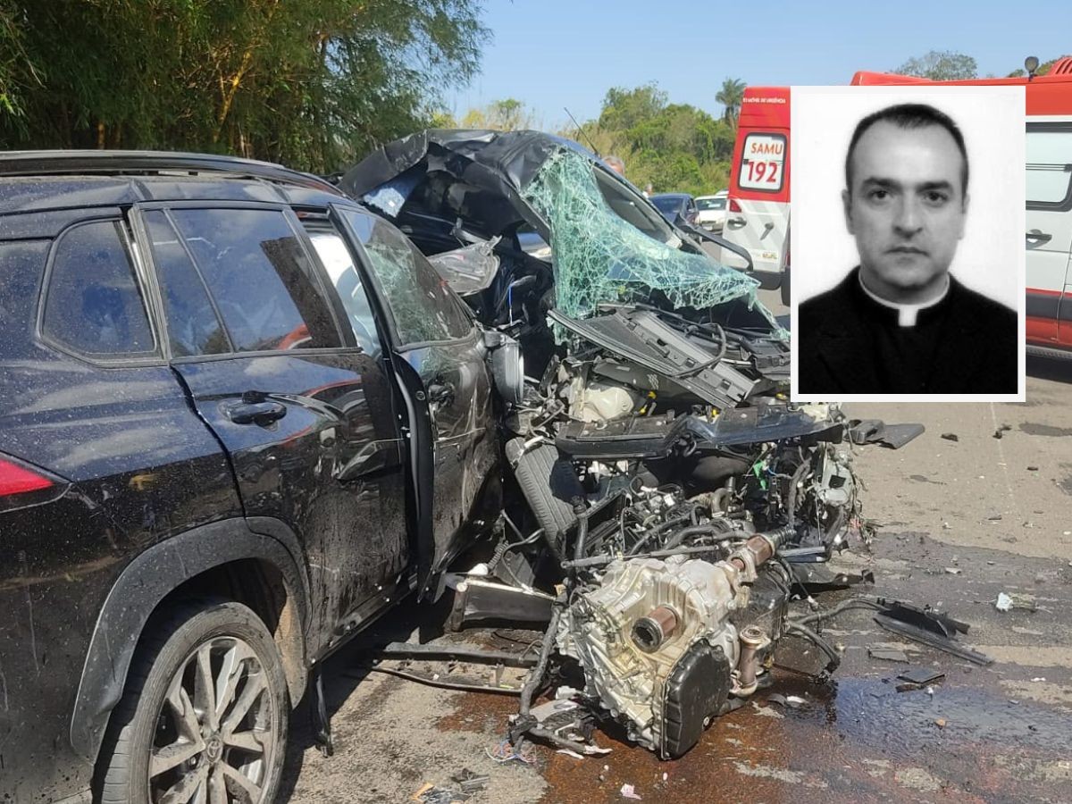 Padre morre e outro fica gravemente ferido em grave acidente no interior de SP
