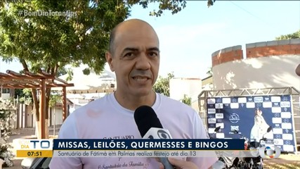 Festejo do Santuário de Fátima em Palmas é realizado até o dia 13 deste mês