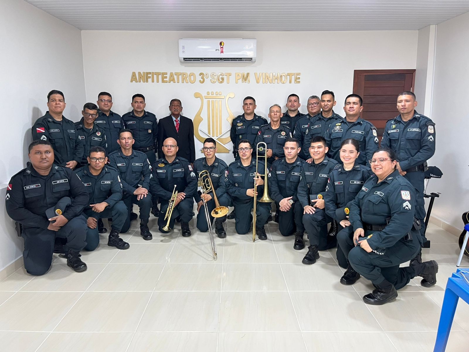 Comandante-Geral da PMPA participa de inauguração de anfiteatro no 3º BPM, em Santarém