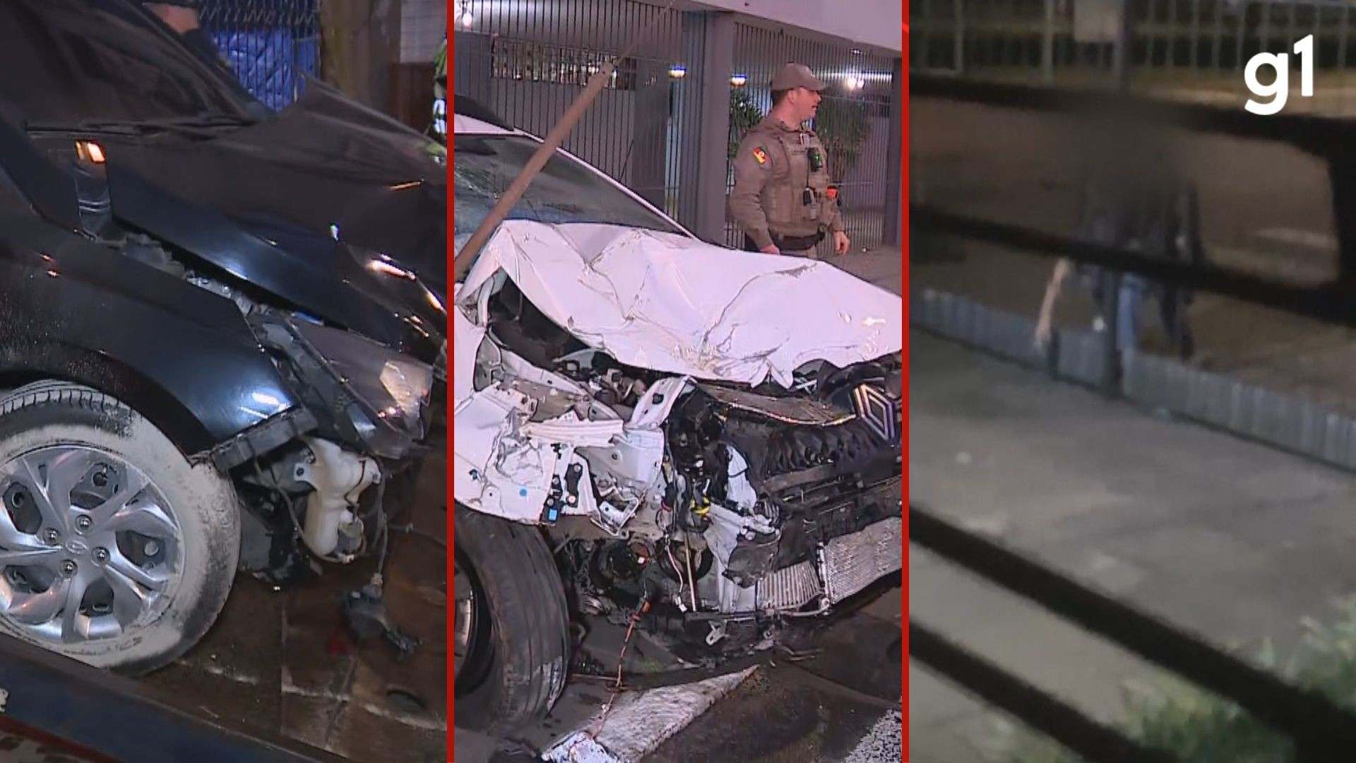 Vídeo flagra passageira de veículo descartando garrafa de bebida alcoólica após motorista causar acidente em Porto Alegre