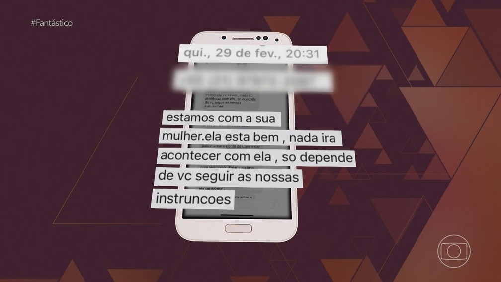 Famlia de Anic Hardy recebeu mensagem sobre o sequestro  Foto: Reproduo/Fantstico