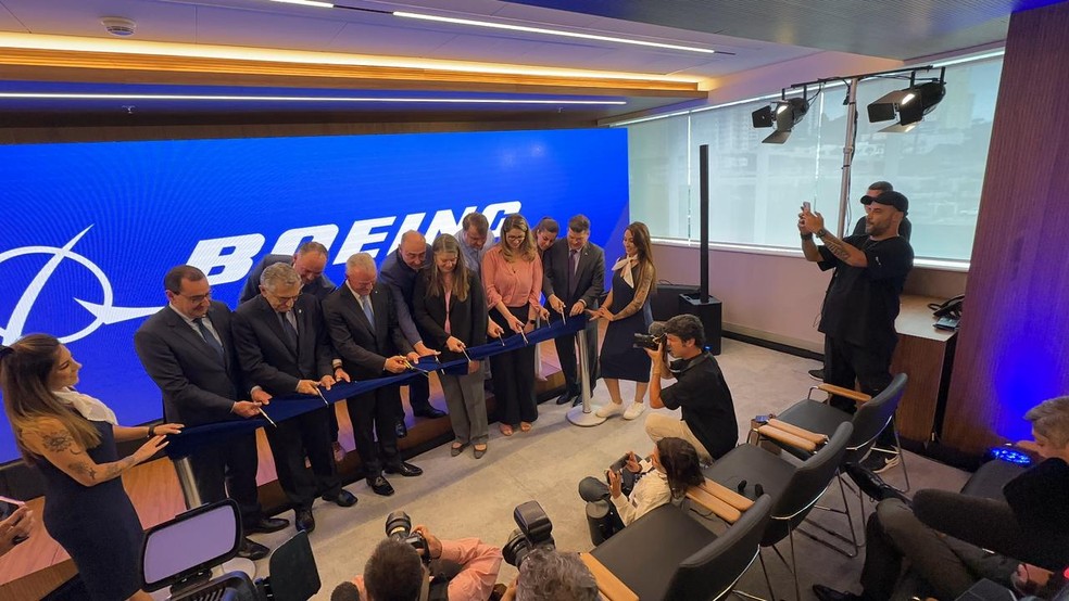Boeing inaugura centro avançado de engenharia em São José dos Campos, SP. — Foto: André Rosa/TV Vanguarda
