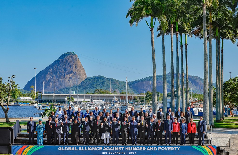 Chefes de Estado se reúnem para foto oficial após reunião do G20 — Foto: Ricardo Stuckert/PR