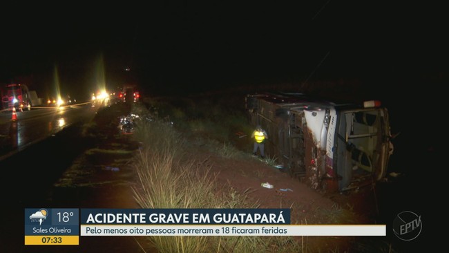 Acidente em Guatapar tem 8 mortes e 18 feridos
