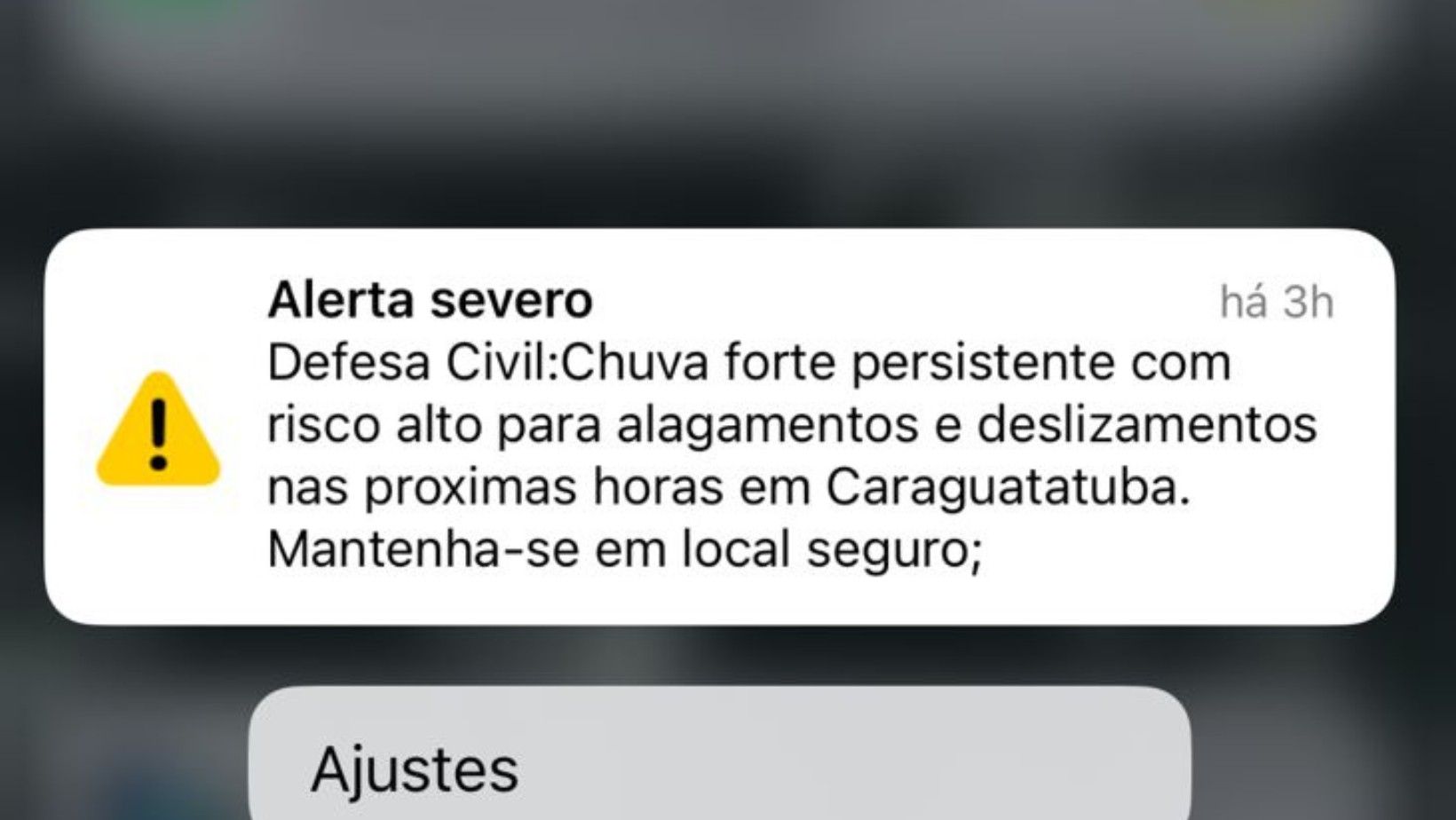 Defesa Civil emite 'alerta severo' para chuva forte no Litoral Norte de SP; há risco de alagamentos e deslizamentos