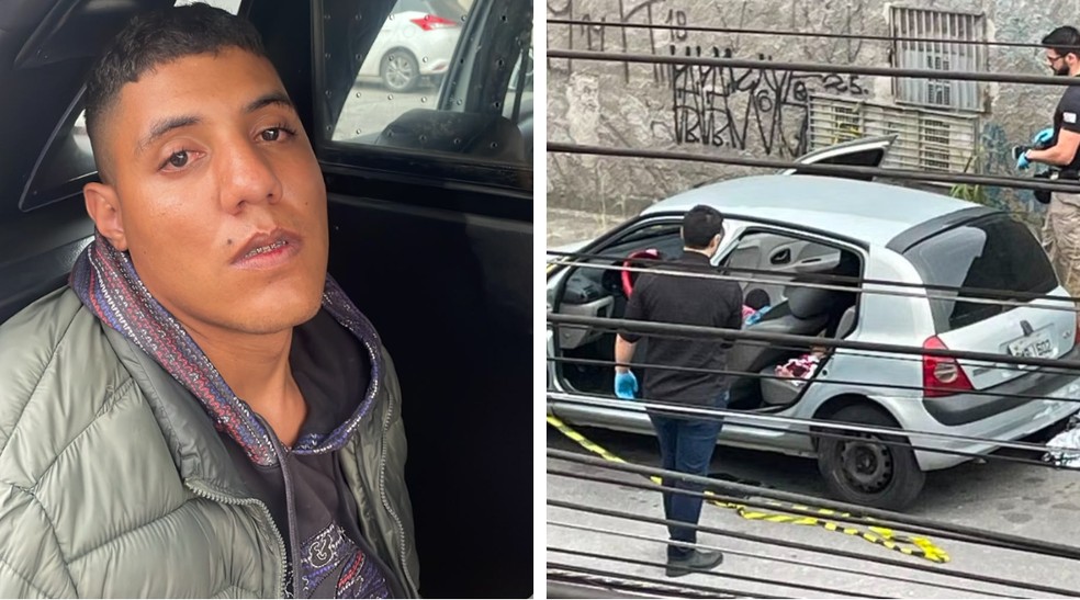Breno foi preso por homicídio e violência doméstica. — Foto: Montagem/g1/Reprodução