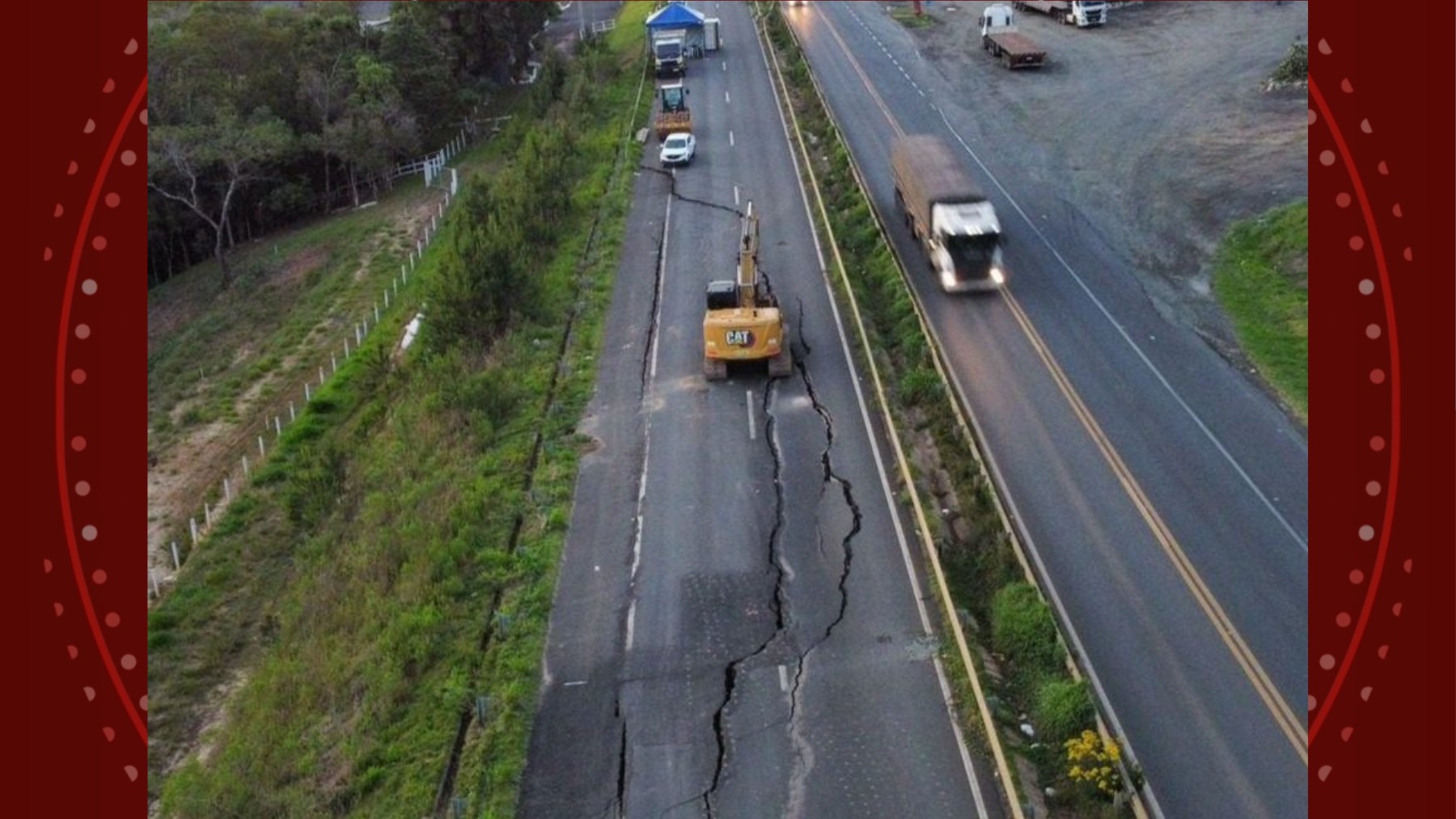 BR-376 começa a receber obras 9 meses depois de asfalto rachar com deslizamento no PR; veja trecho com desvio