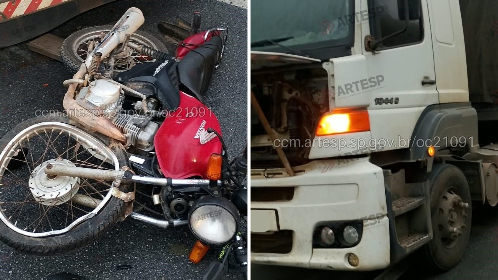 Motociclista morre em acidente com carreta na Rodovia Dom Pedro I, em Igaratá