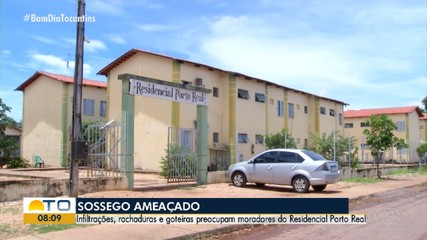 Moradores de residencial em Palmas reclamam de infiltração, rachaduras e goteiras