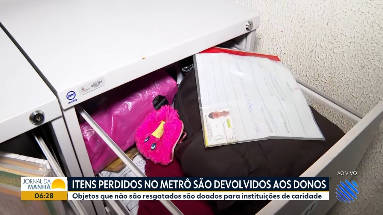Saiba como encontrar objetos perdidos no metrô de Salvador; entre itens estão documentos, televisão, videogame e até vestido de noiva