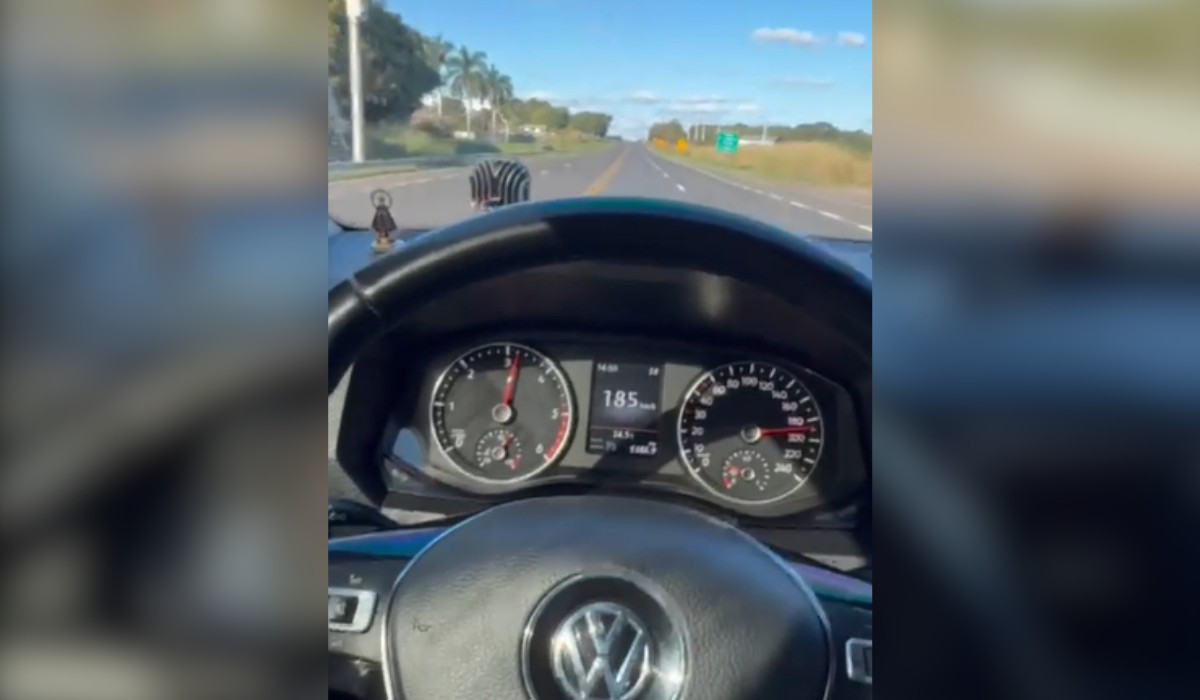 VÍDEO: motorista ultrapassa em local proibido e aposta 'racha' a 185 km/h em rodovia de Tupã 