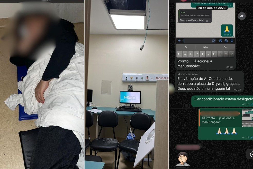 Alunos denunciam condições de internato da Unoeste Guarujá no Hospital Santo Amaro — Foto: Arquivo Pessoal
