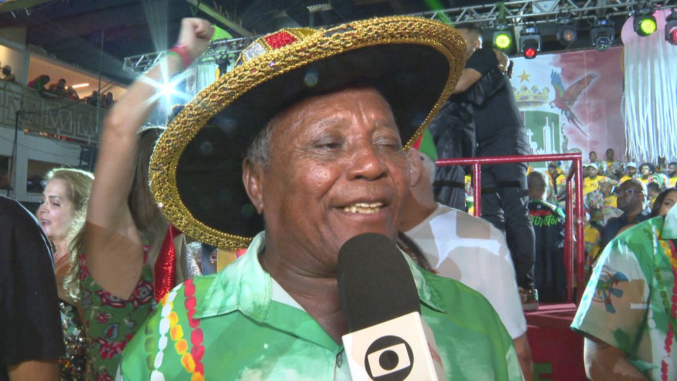 O samba de Mestre Damasceno chegou às eliminatórias da Grande Rio após vencer a regional com todas as escolas do Grupo Especial de Belém — Foto: Reprodução/TV Globo