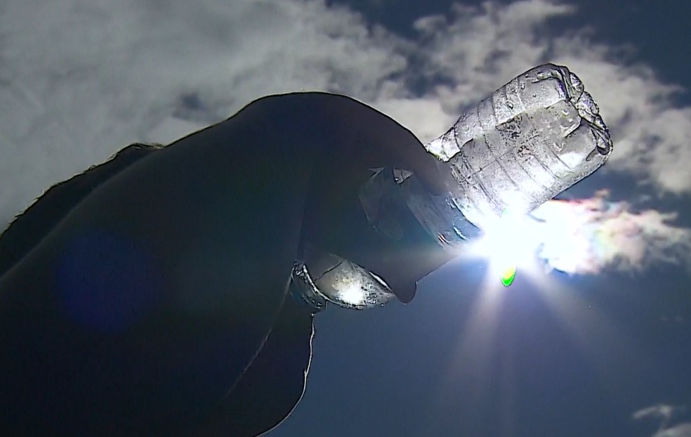 Calor e sol forte em São José dos Campos (Vale do Paraíba) — Foto: Reprodução/TV Vanguarda