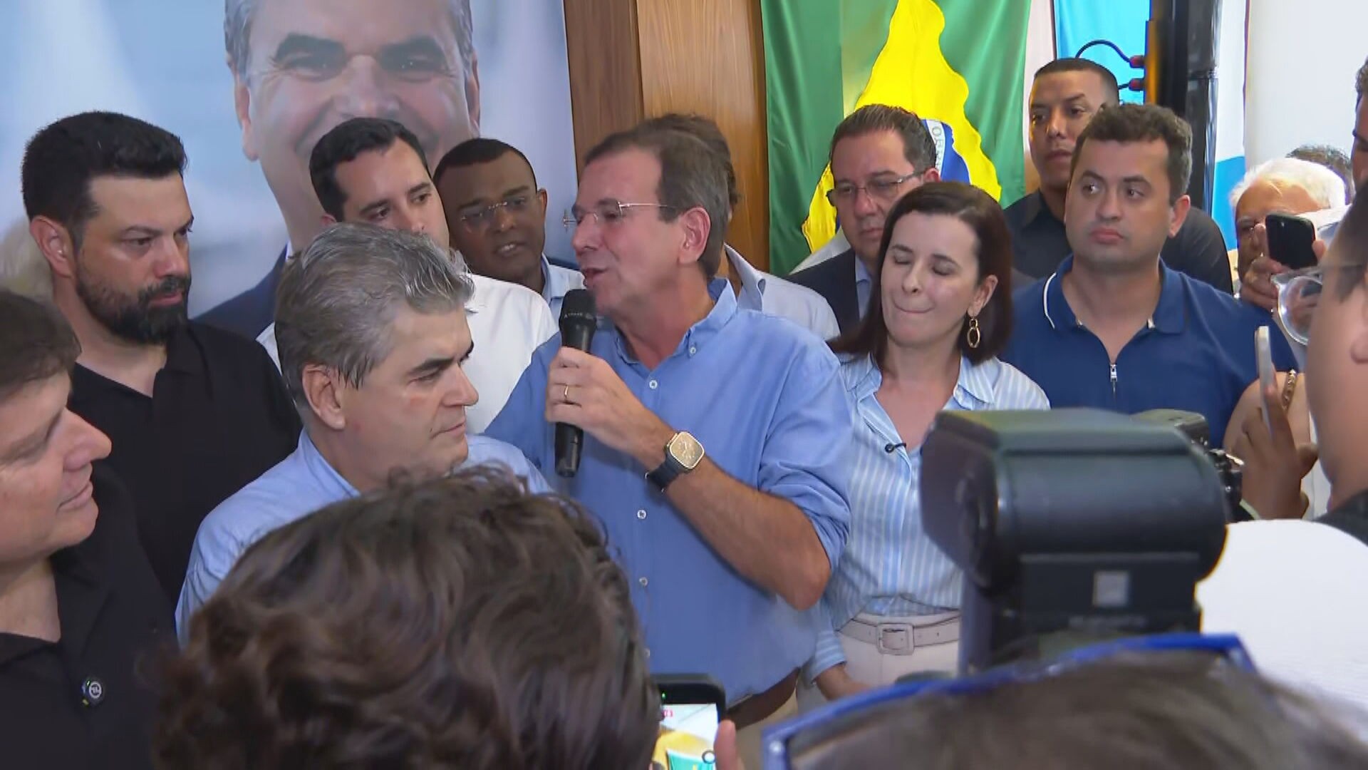 Paes anuncia Jane Reis, irmã de Washington Reis, como candidata a vice para o Governo do RJ, e diz que deixará prefeitura dia 20 de março