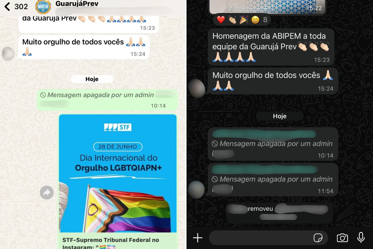 Servidor de Guarujá, SP, denuncia homofobia após ser excluído de grupo de WhatsApp por postar conteúdo LGBT+ 