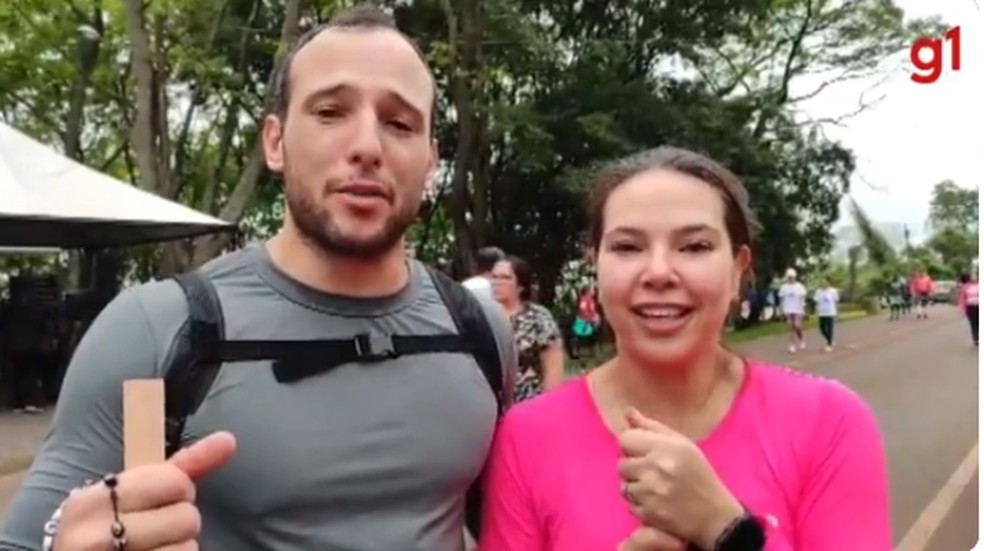 Casal de Foz do Iguaçu fez caminhada de 15 horas até santuário em Itaipulândia — Foto: Reprodução