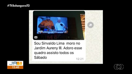 Telespectadores interagem mandando mensagens para o JA1