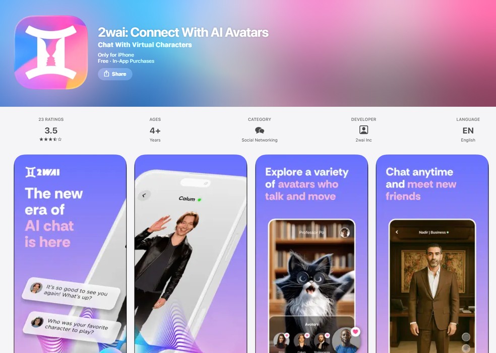 Página do 2Wai na App Store. — Foto: Reprodução/App Store