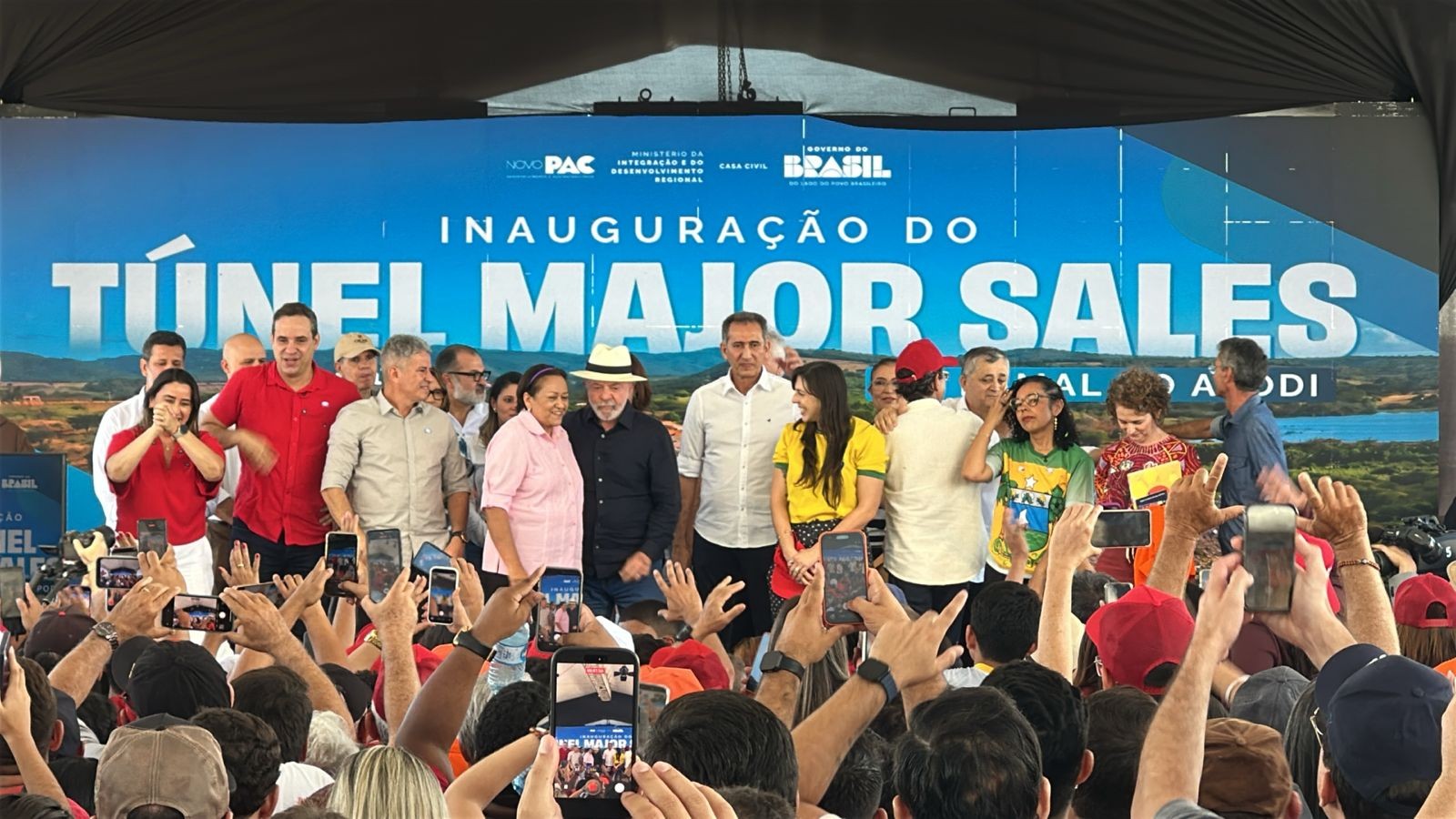 Lula visita túnel que leva águas do Rio São Francisco ao Oeste do Rio Grande do Norte