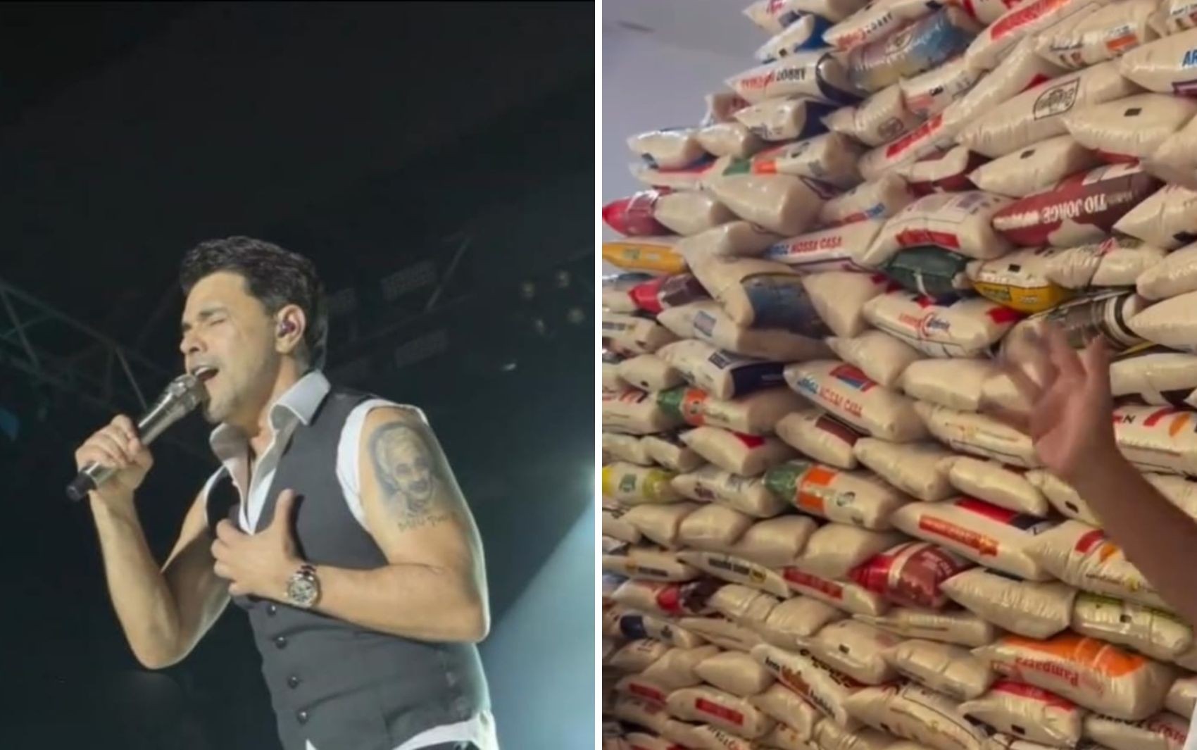 Zezé Di Camargo: show arrecada 70 toneladas de arroz para doação