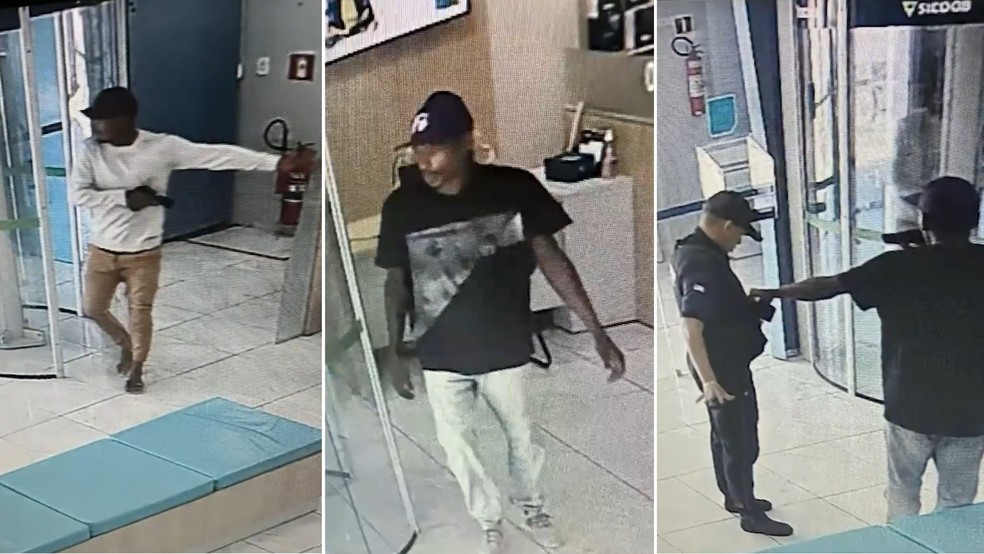 Criminosos armados rendem vigilante e assaltam instituição financeira em Itapecuru-Mirim — Foto: Reprodução/TV Mirante