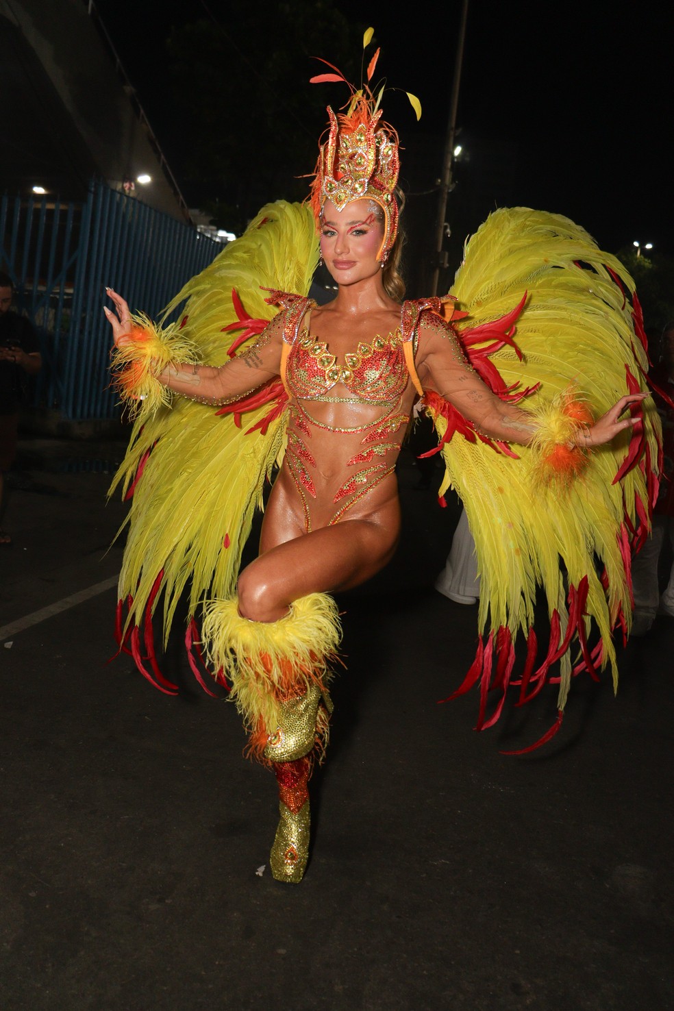 Bruna Griphao, musa do Salgueiro, antes do desfile da escola. — Foto: Roberto Narciso / AgNews
