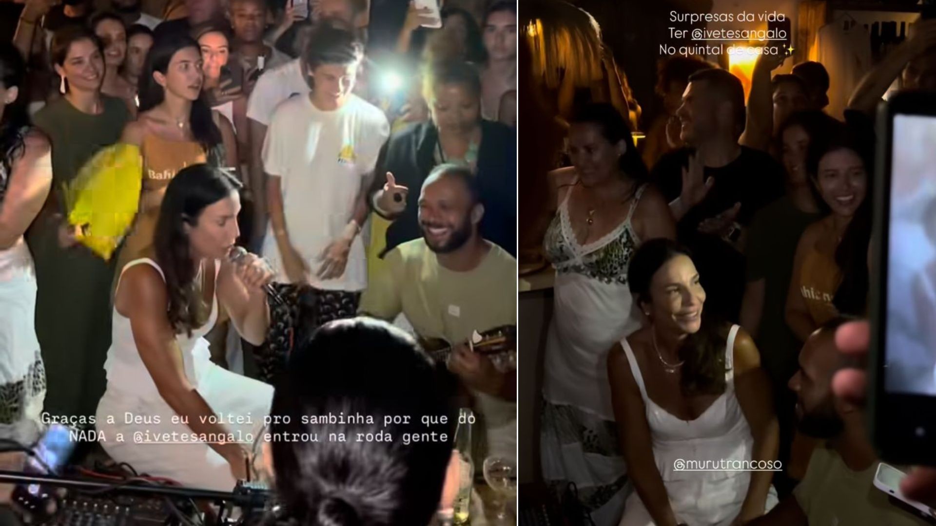 Ivete Sangalo participa de roda de samba em destino turístico na Bahia