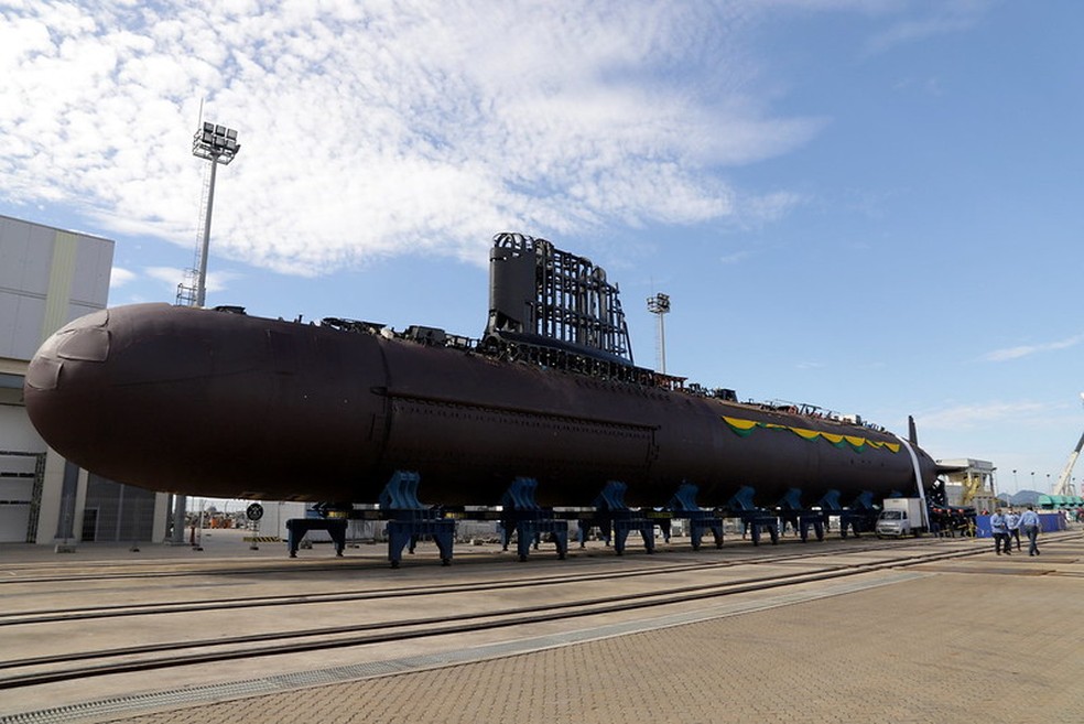 Tonelero é o terceiro submarino convencional com propulsão diesel-elétrica construído totalmente no Brasil, através do Prosub. — Foto: Divulgação Marinha do Brasil