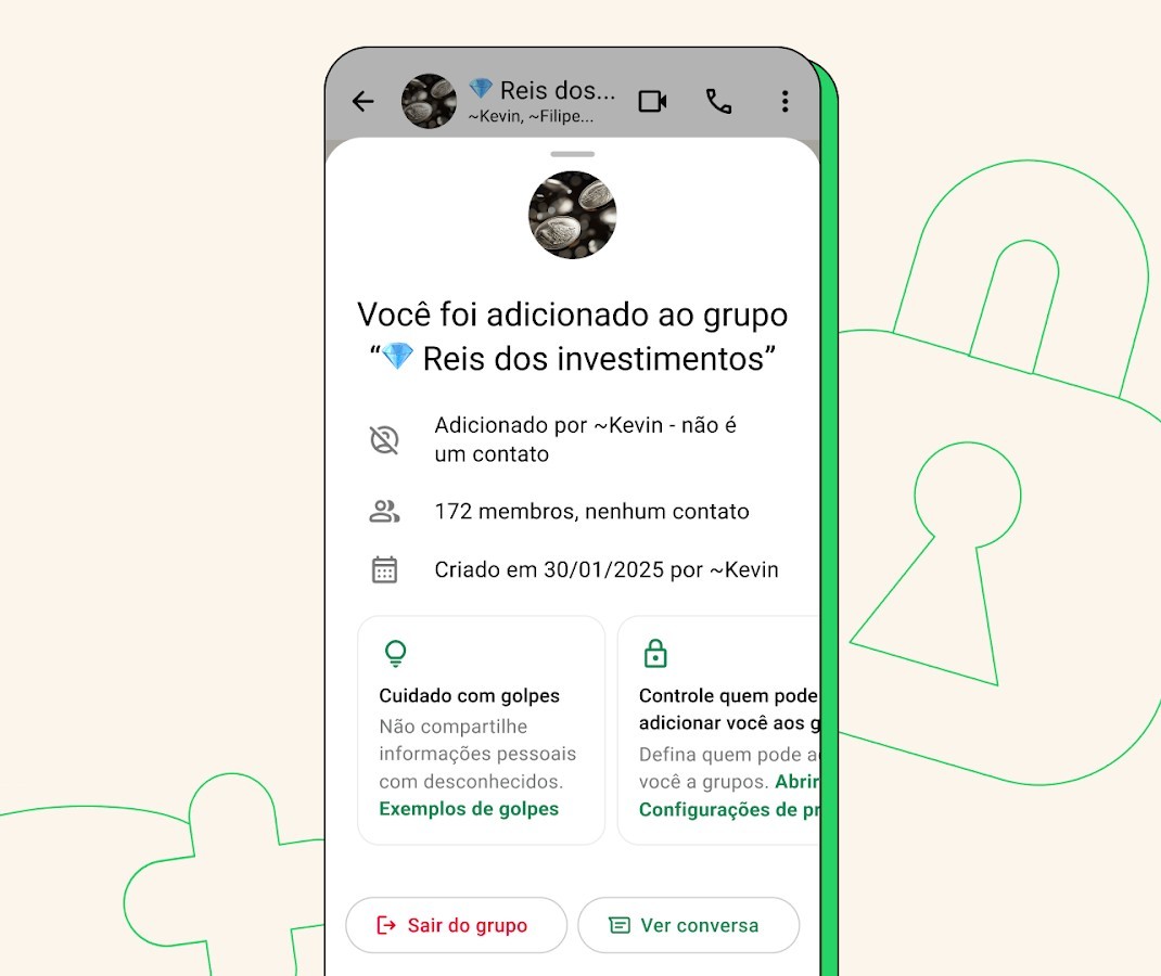 WhatsApp mostra novo alerta quando um desconhecido adicionar você em um grupo