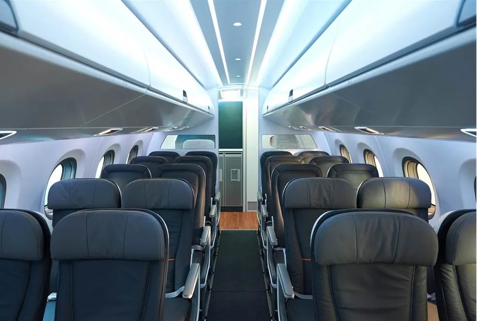 E-190 da Embraer será utilizado pelo Palmeiras. — Foto: Divulgação/Embraer