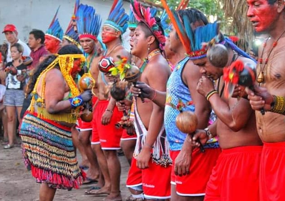 Índios Guajajaras em ritual no Maranhão — Foto: Divulgação/Fundação Nacional dos Povos Indígenas