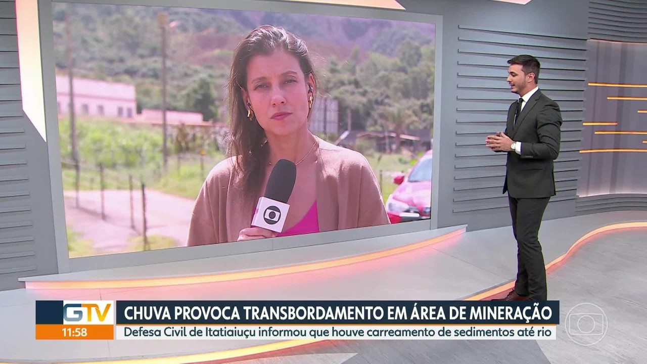 Chuva forte provoca transbordamento e carreamento de sedimentos de mineração no Rio Samambaia, em Itatiaiuçu
