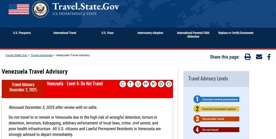 Governo Trump orienta americanos a deixar Venezuela 'imediatamente' e reforça alerta contra viagens ao país