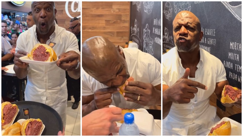 Terry Crews no Mercadão de SP — Foto: Reprodução/Instagram Terry Crews