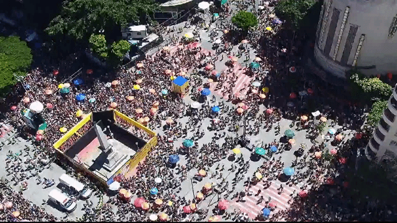 Praça Sete em 6 horas: veja como o coração do carnaval de BH se transforma
