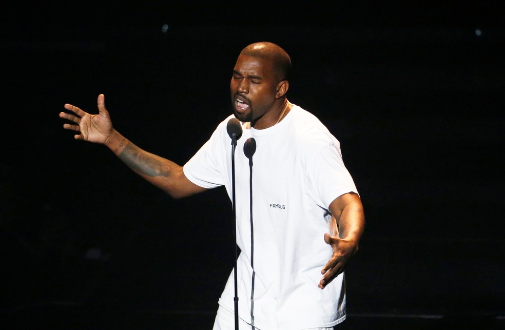 Kanye West no palco do VMA em 2016 — Foto: Reuters/Lucas Jackson/File Photo