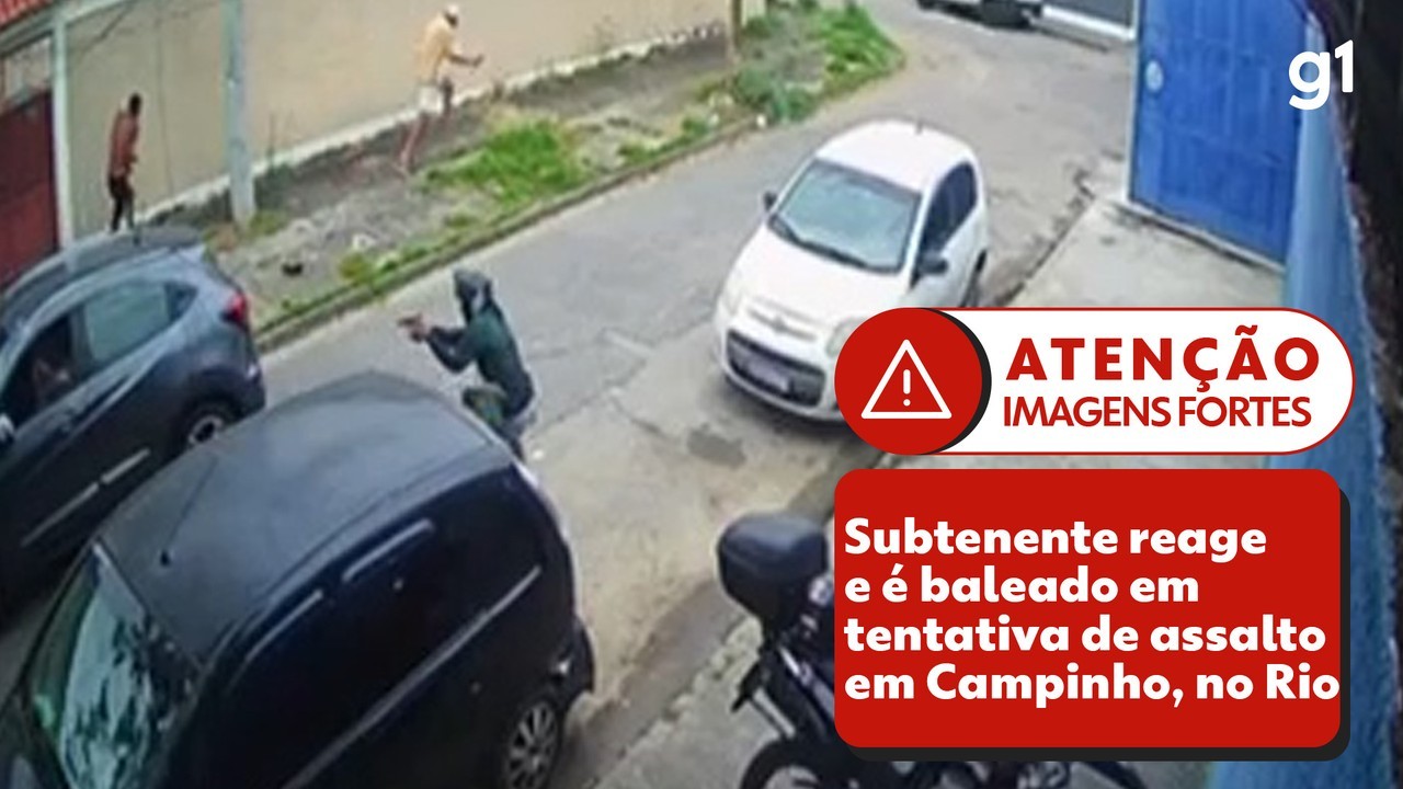Baleado em assalto, PM da reserva caminha após disparos; Veja vídeo