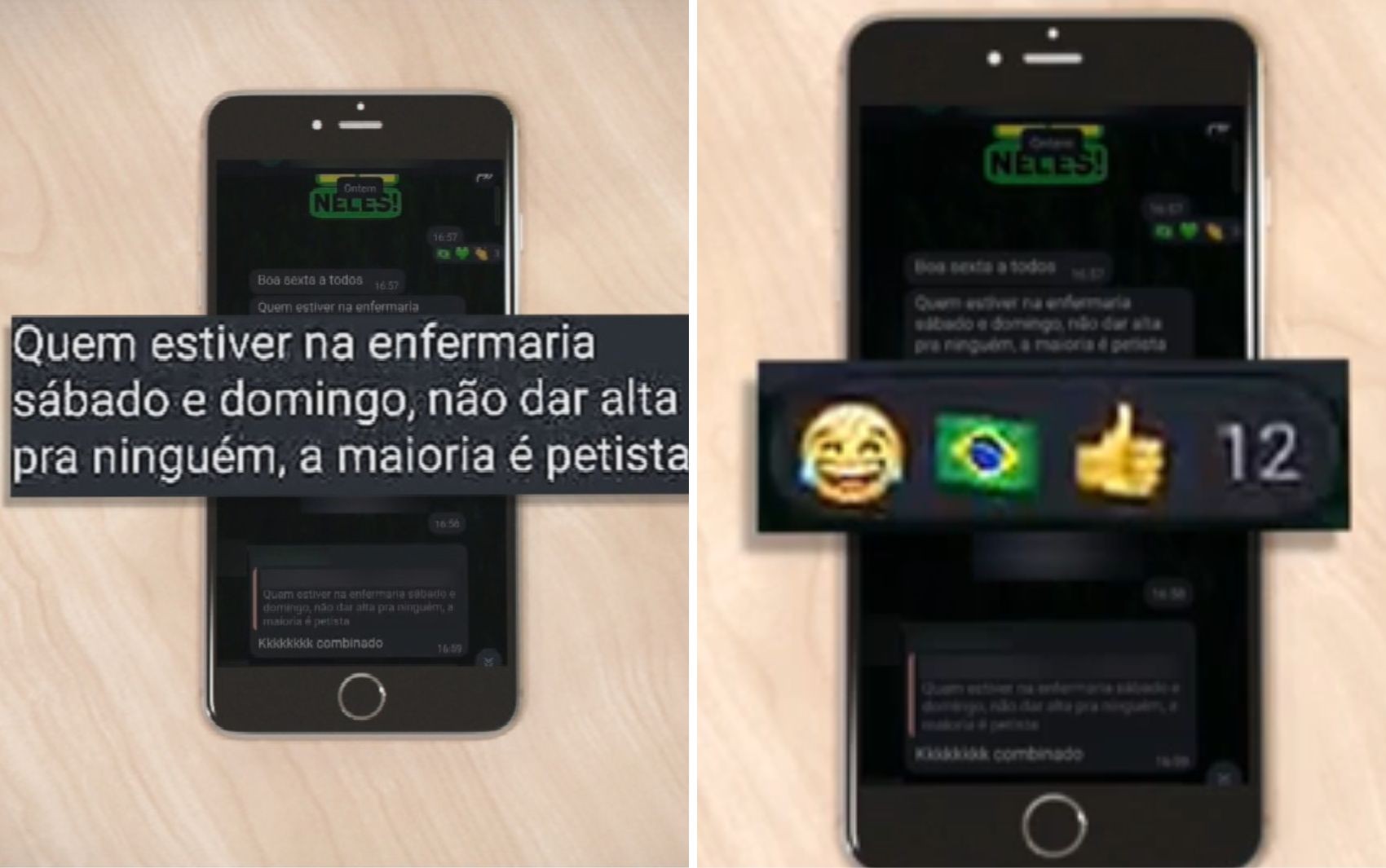 Print mostra reação após pedido em grupo de médicos para não dar alta a pacientes por maioria ser petistas no dia da Eleição; veja