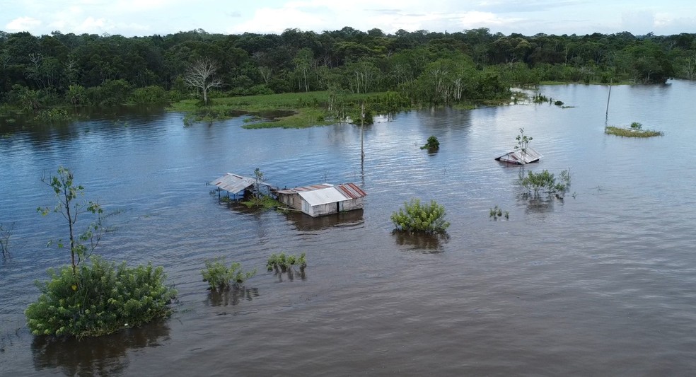 Cheia já afeta mais de 209 mil pessoas no Amazonas. — Foto: Alexandro Pereira/Rede Amazônica